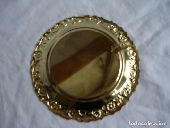Vintage: Platillo de chapa dorada y lat&oacute;n Mendelssohn - Foto 4