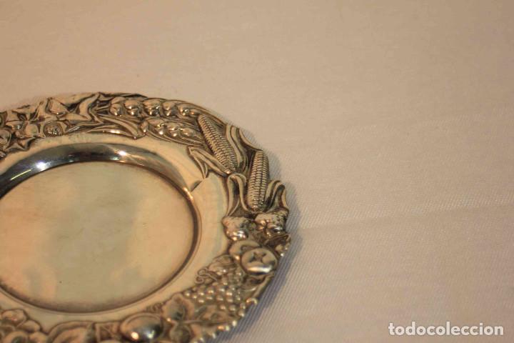 Vintage: PLATO METALICO FRUTOS - Foto 3