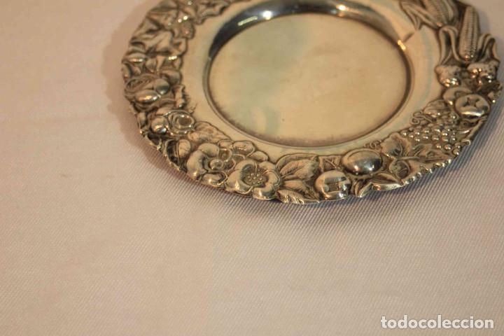 Vintage: PLATO METALICO FRUTOS - Foto 4