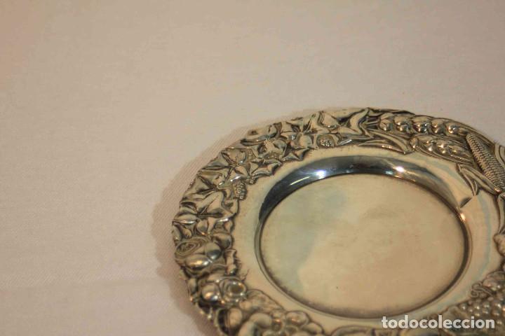 Vintage: PLATO METALICO FRUTOS - Foto 5