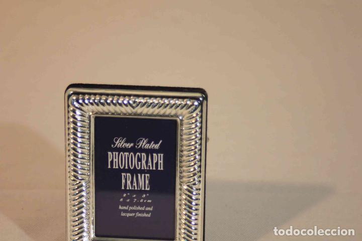 Vintage: MARCO PLATEADO RECTANGULAR RAYAS - Foto 2