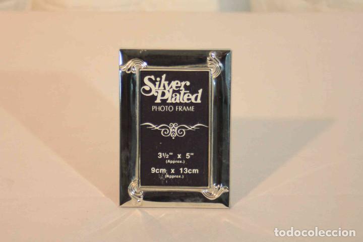 Vintage: MARCO RECTANGULAR PLATEADO 9X13 - Foto 2