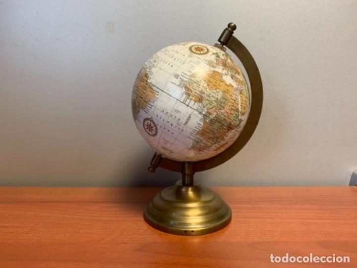 Vintage: Globo terr&aacute;queo con base de lat&oacute;n - Foto 3