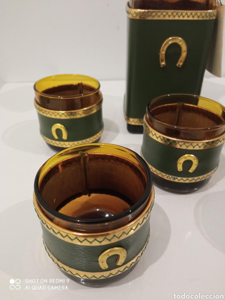 Vintage: Juego de botella y 5 vasos co&ntilde;ac - Foto 2
