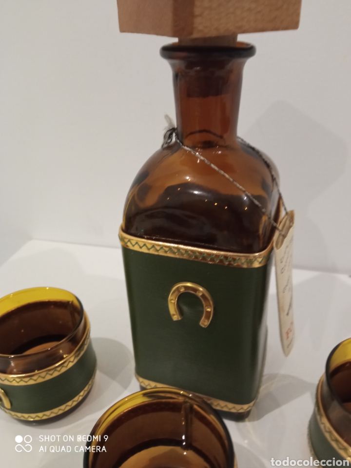 Vintage: Juego de botella y 5 vasos co&ntilde;ac - Foto 3