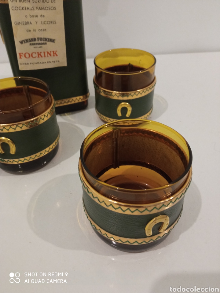 Vintage: Juego de botella y 5 vasos co&ntilde;ac - Foto 4