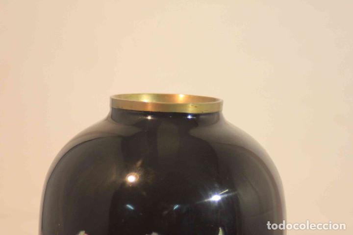 Vintage: FLORERO METAL MADERA LACADA - Foto 2