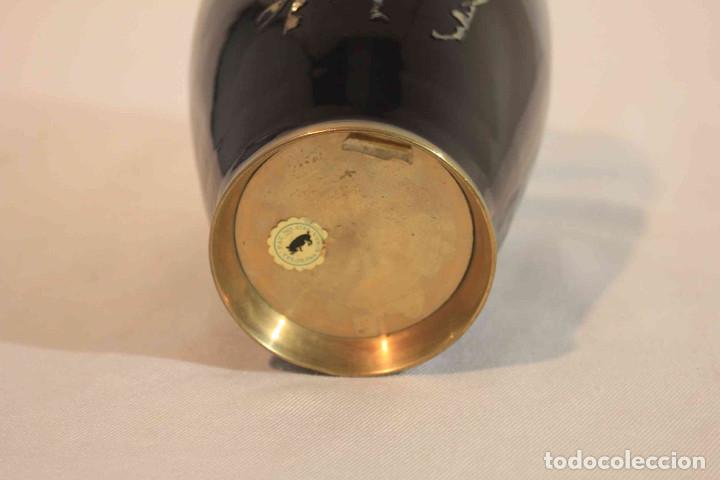 Vintage: FLORERO METAL MADERA LACADA - Foto 7