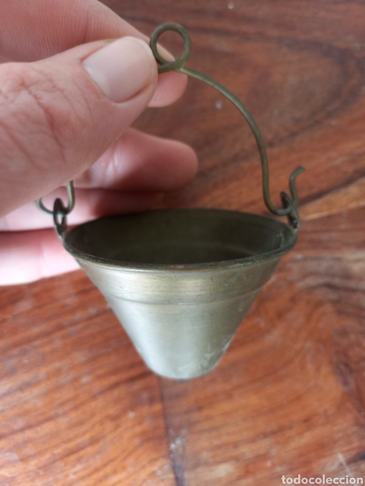 Vintage: Cubo para Belen Nacimiento en metal tipo cobre