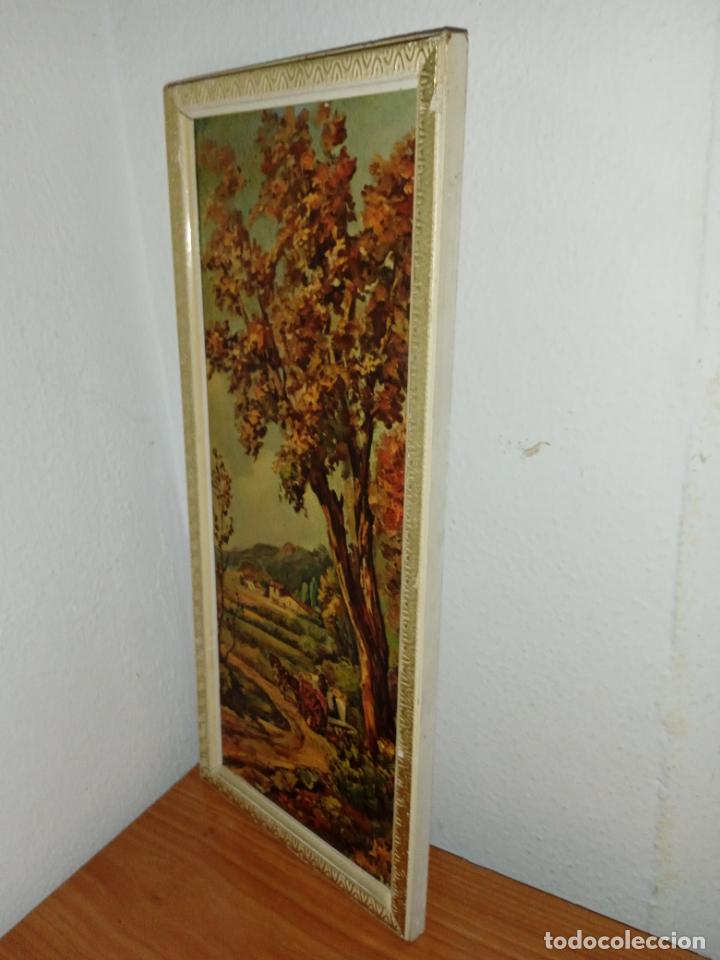 Vintage: Cuadro paisaje pueblo rectangular vintage - Foto 7