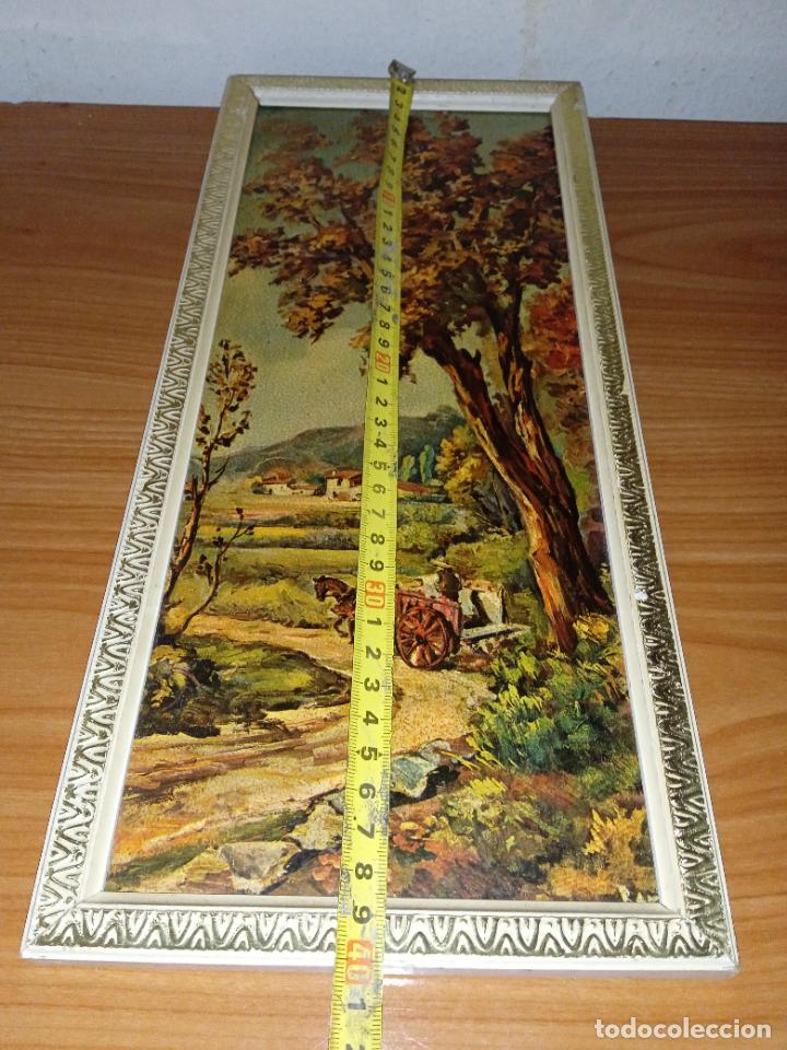 Vintage: Cuadro paisaje pueblo rectangular vintage - Foto 8