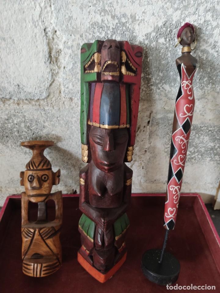 Vintage: BONITAS TALLAS AFRICANAS DE MADERA