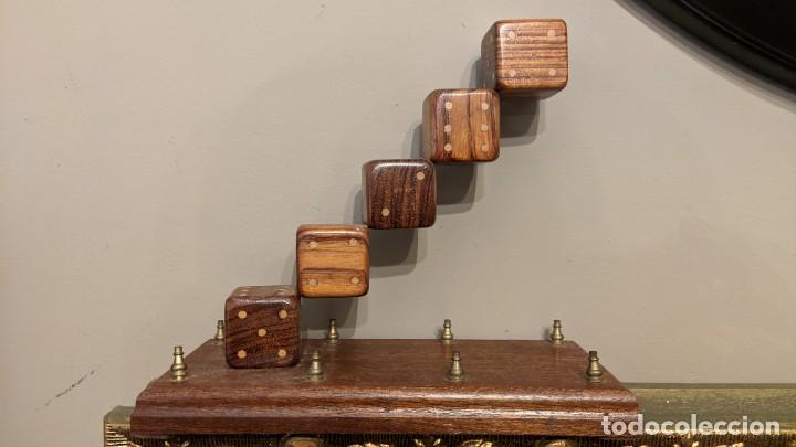 Vintage: ESCALERA DE DADOS MADERA - Foto 3