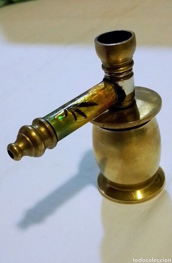 Vintage: PIPA DE BRONCE MUY DECORATIVA - Foto 2