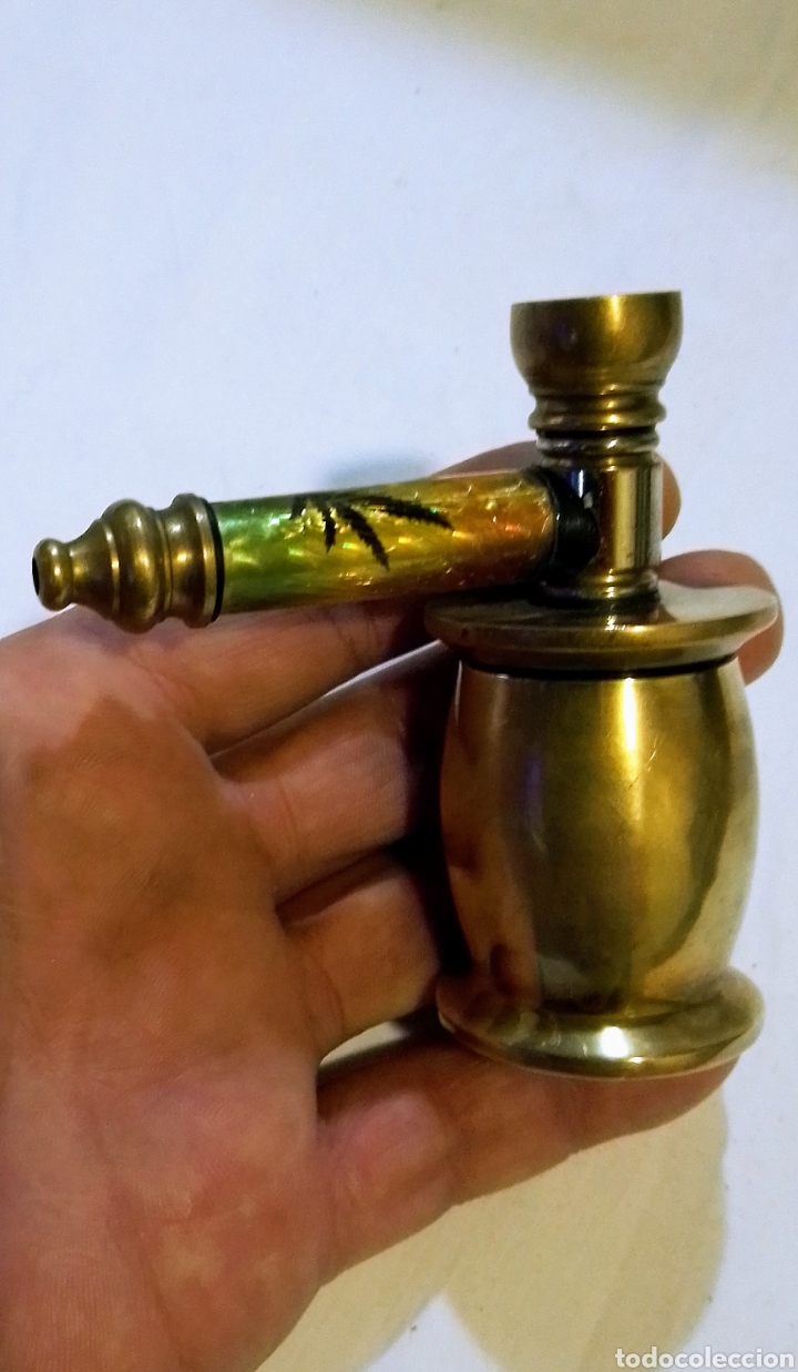Vintage: PIPA DE BRONCE MUY DECORATIVA - Foto 1