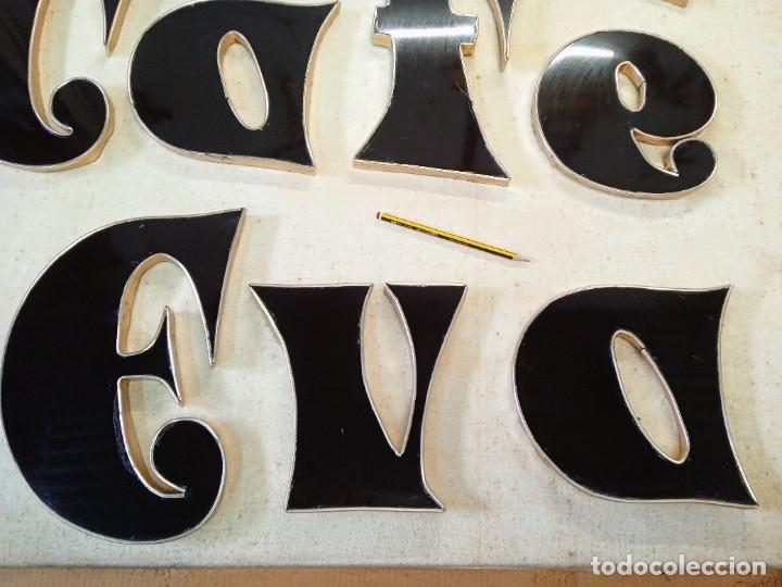 Vintage: Letras de cartel Caf&eacute; Eva - Foto 2