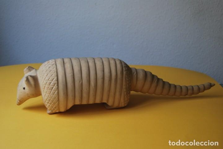 Vintage: FIGURA DE MADERA DE BALSA - ARMADILLO - 50 CM