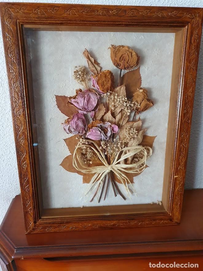 Vintage: CUADRO VINTAGE DE FLORES SECAS - Foto 1
