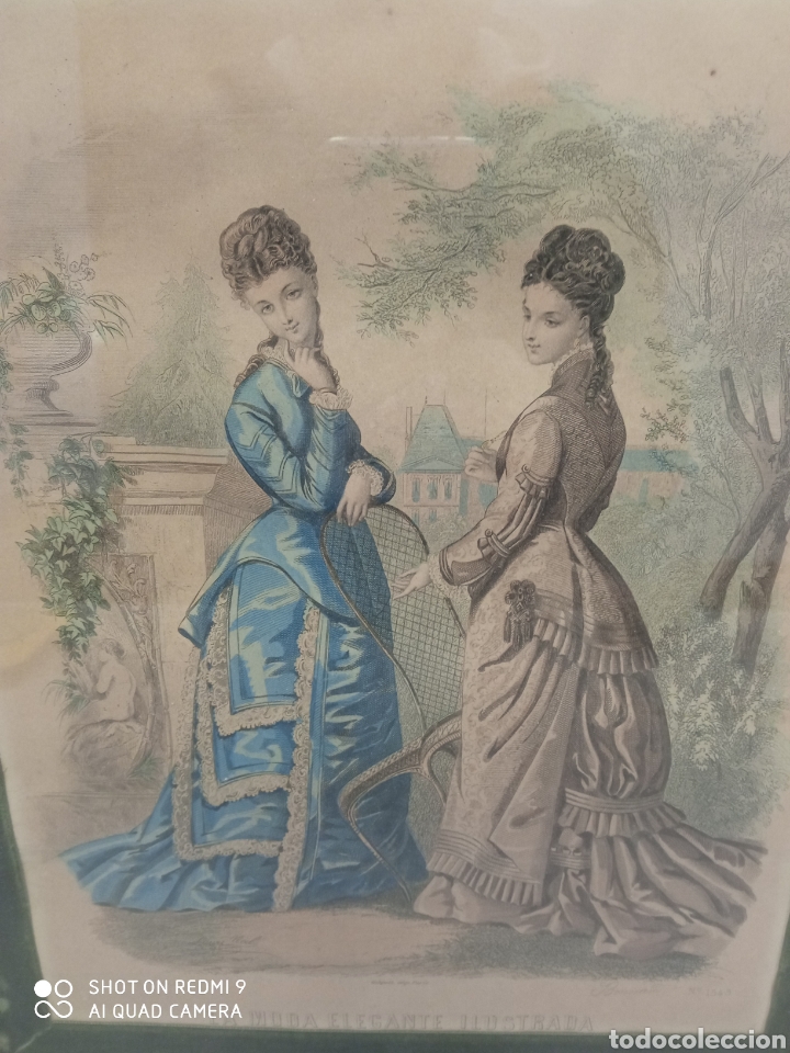 Vintage: Cuadro la moda elegante ilustrada n1543 34x42 - Foto 2