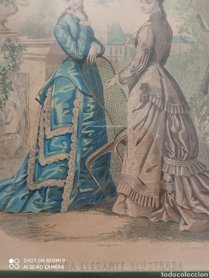 Vintage: Cuadro la moda elegante ilustrada n1543 34x42 - Foto 4