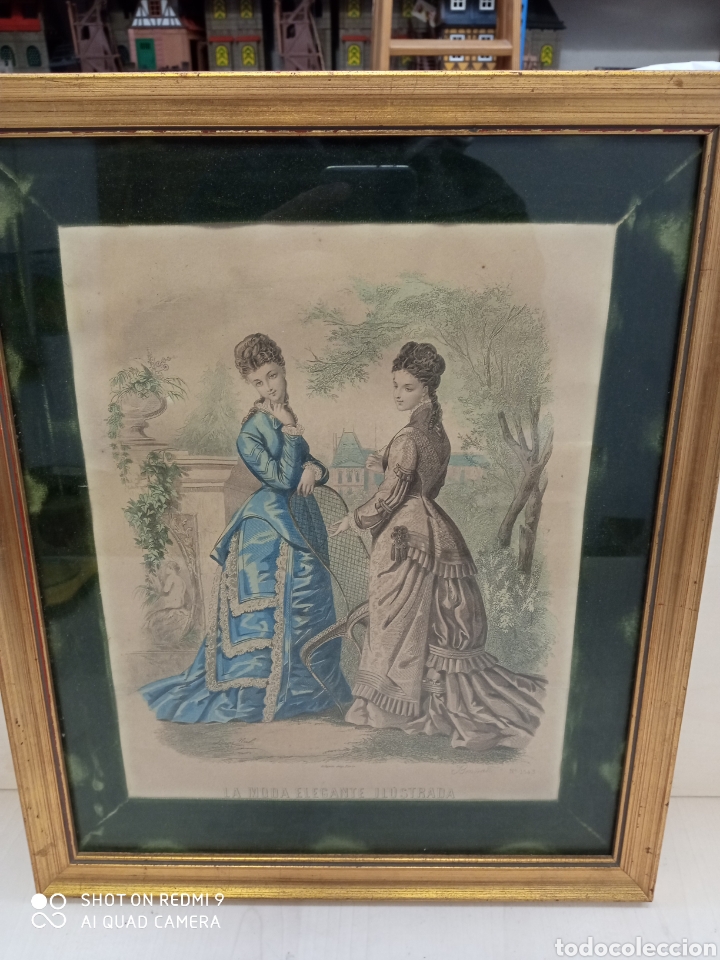 Vintage: Cuadro la moda elegante ilustrada n1543 34x42 - Foto 5
