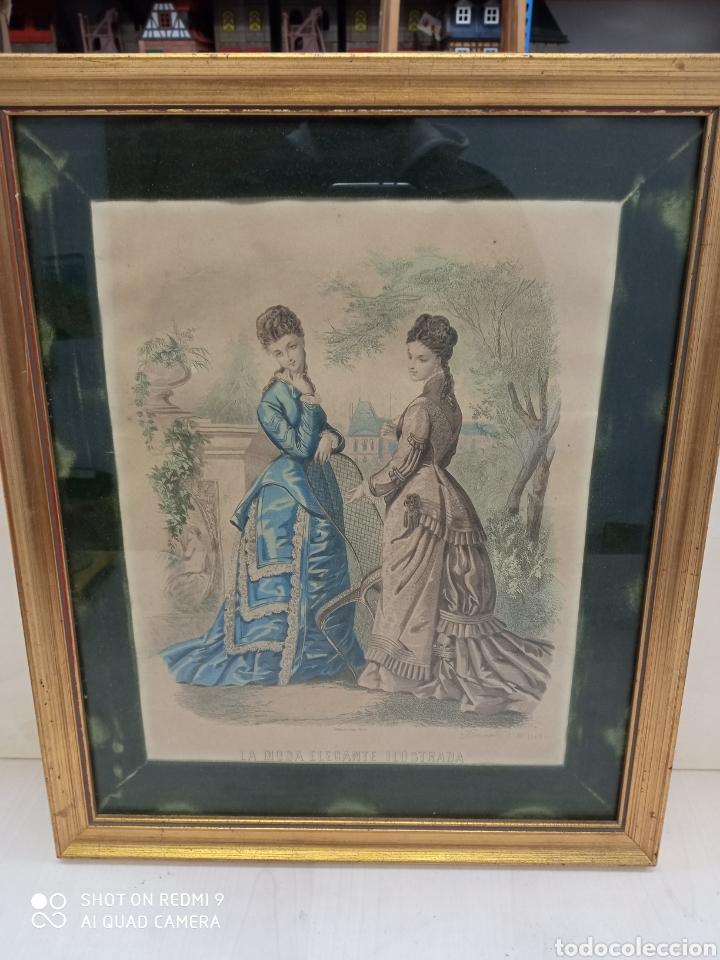 Vintage: Cuadro la moda elegante ilustrada n1543 34x42 - Foto 1