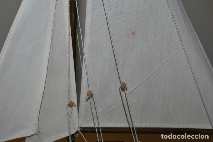 Vintage: VELERO DE MADERA - MAQUETA - BARCO - Foto 4