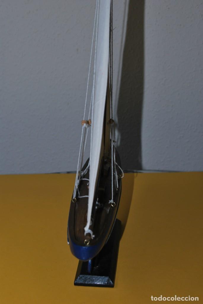 Vintage: VELERO DE MADERA - MAQUETA - BARCO - Foto 7