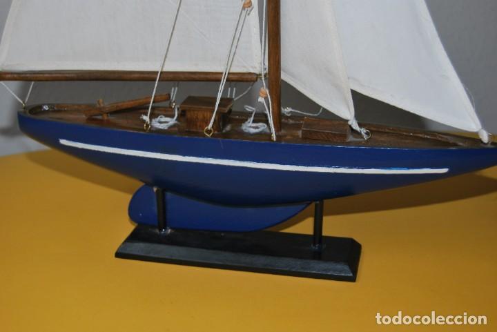 Vintage: VELERO DE MADERA - MAQUETA - BARCO - Foto 11