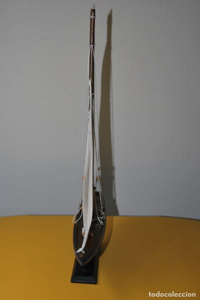 Vintage: VELERO DE MADERA - MAQUETA - BARCO - Foto 13