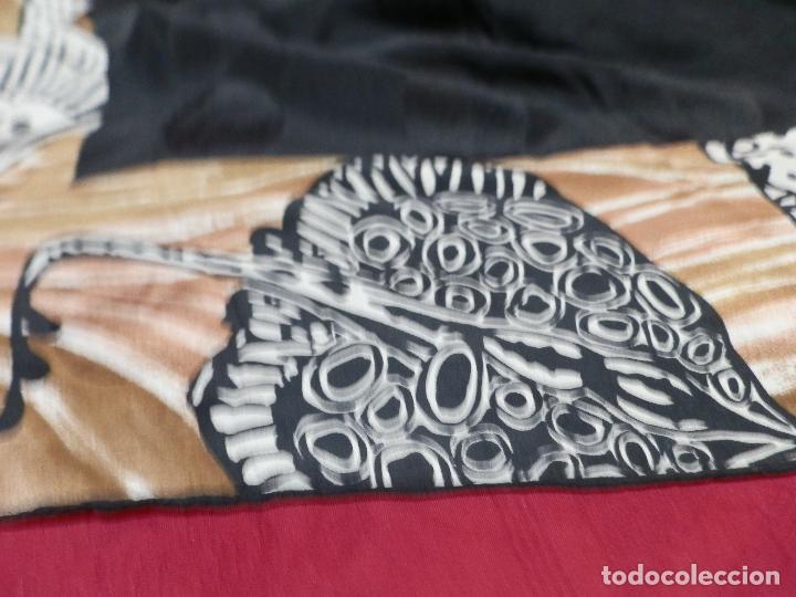 Vintage: PA&Ntilde;UELO DE SEDA PERTEGAZ, 83X86 CM - Foto 5