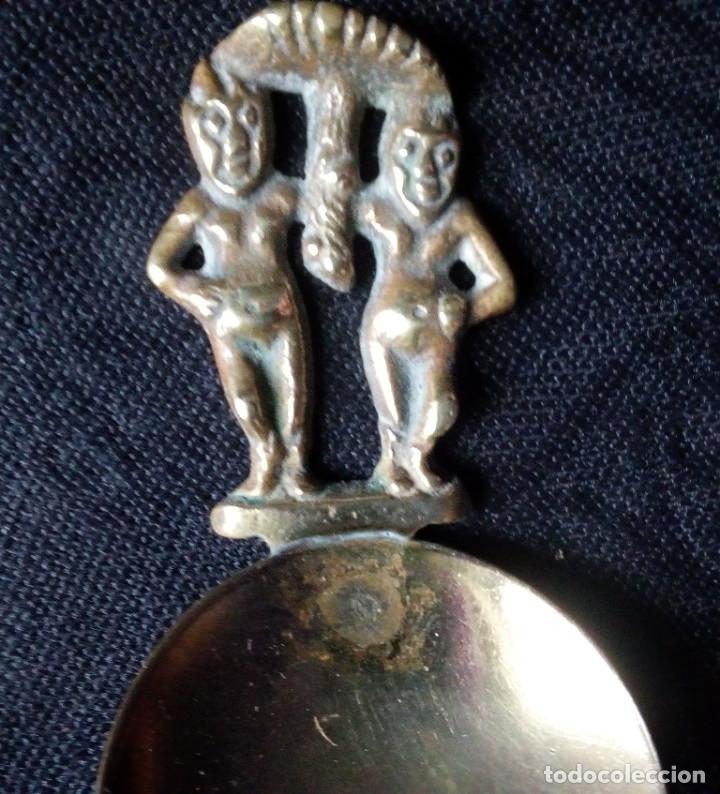 Vintage: Cuchara dosificadora de te. Tea Caddy Spoon vinage con elfos - Foto 2