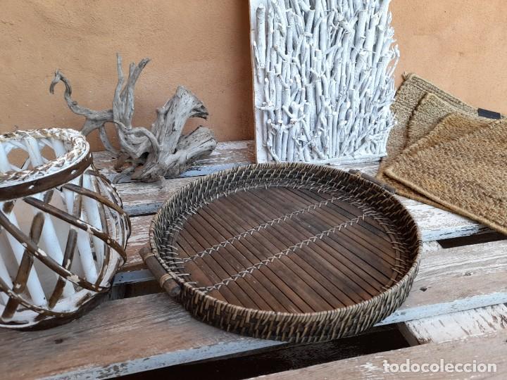 Vintage: Bandeja de fibras naturales - Foto 2