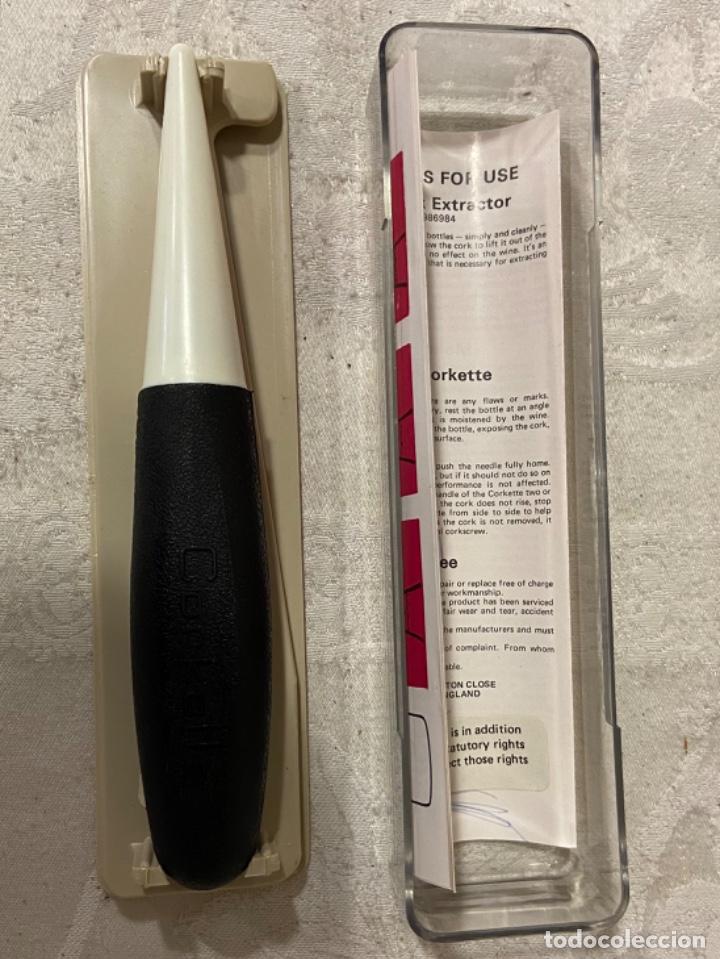Vintage: C-40. Sacacorchos de presi&oacute;n Corkette. Spong Essex England. Caja. Instrucciones.