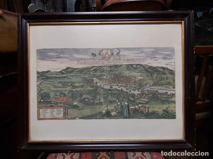 Vintage: AP BILBAO. L&aacute;mina antigua enmarcada.