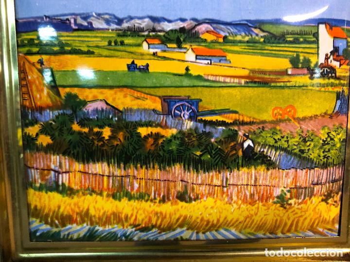 Vintage: bonita reproducci&ograve;n de VAN GOGH enmarcado 35cm x 31 cm