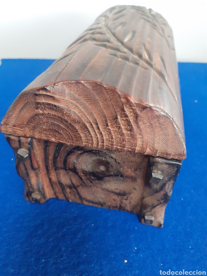 Vintage: PEQUE&Ntilde;O BA&Uacute;L DE MADERA. - Foto 3