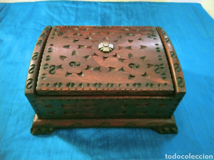 Vintage: Caja madera, tallada. - Foto 2