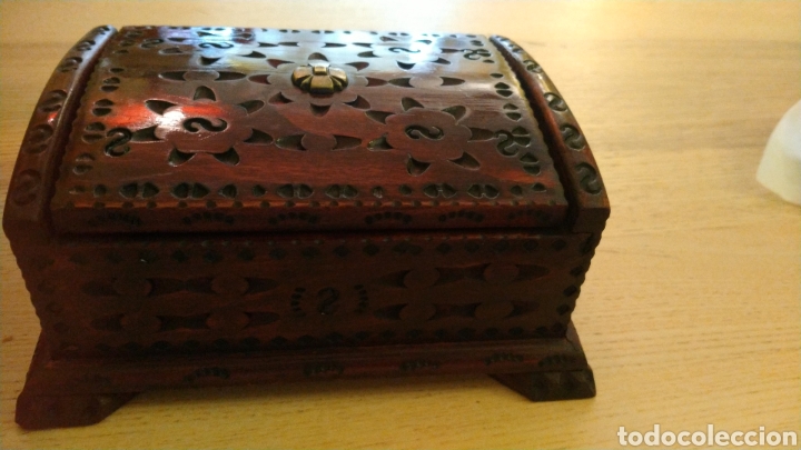 Vintage: Caja madera, tallada. - Foto 6