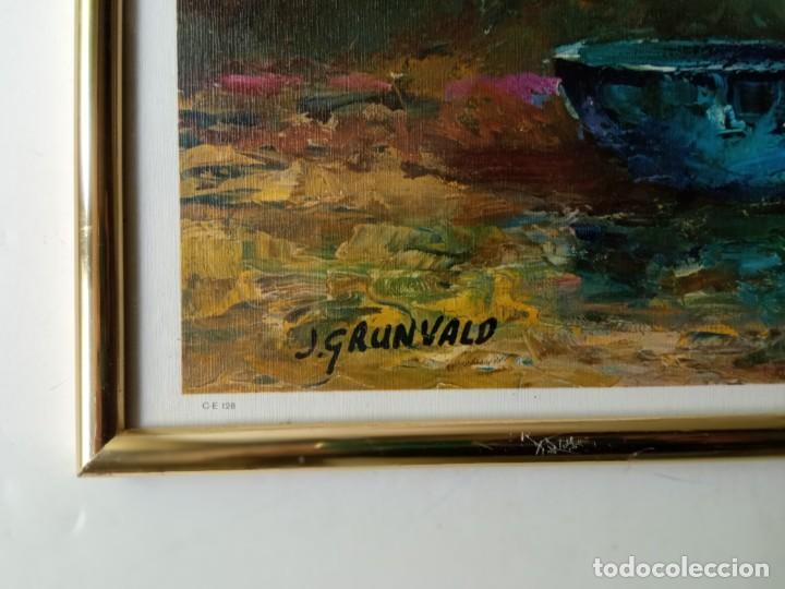 Vintage: J. Grundval FLORES enmarcada - Foto 4