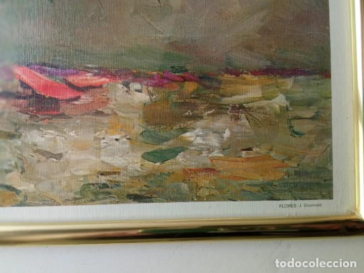 Vintage: J. Grundval FLORES enmarcada - Foto 5