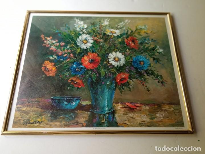 Vintage: J. Grundval FLORES enmarcada - Foto 12