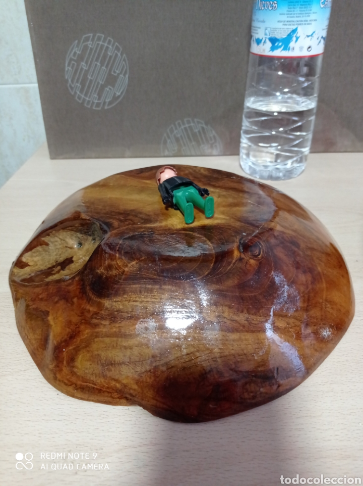 Vintage: CUENCO PLATO MADERA MACIZA LOTE DE 2 - Foto 3