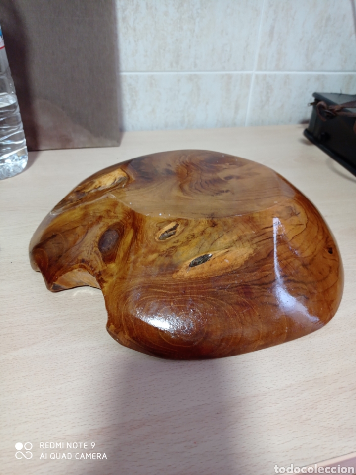 Vintage: CUENCO PLATO MADERA MACIZA LOTE DE 2 - Foto 4