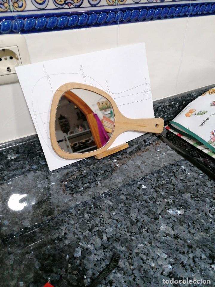 Vintage: C12 - espejo de mano de madera. - Foto 1