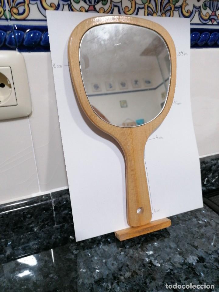 Vintage: C12 - espejo de mano de madera. - Foto 1