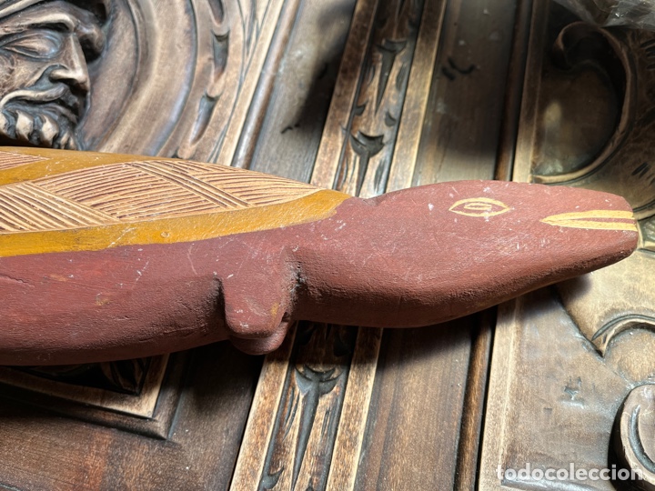 Vintage: Animal africano tallado en madera - Foto 3