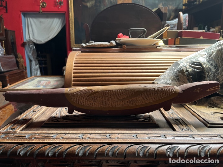 Vintage: Animal africano tallado en madera - Foto 1