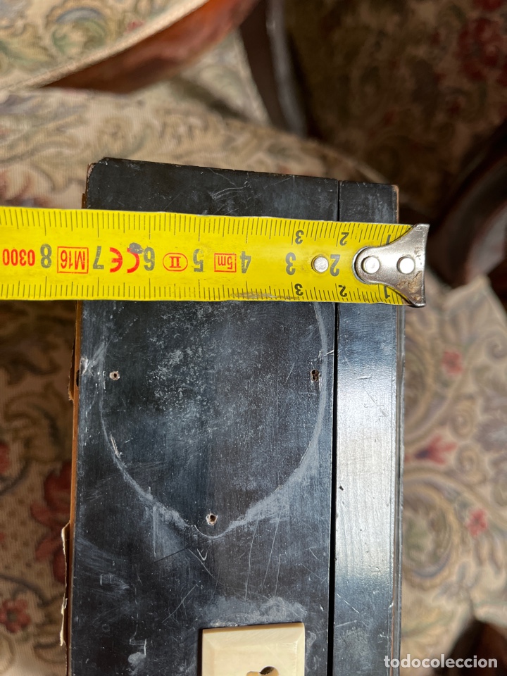 Vintage: Caja de madera lacada en negro para restaurar - Foto 8