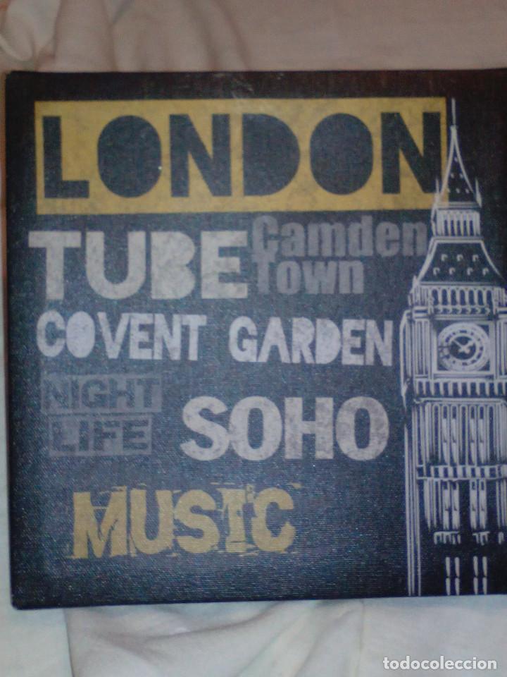 Vintage: PEQUE&Ntilde;O CUADRO MURAL PARED DE LONDON